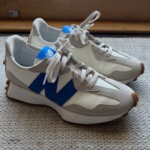 New Balance 327 Unisex White and Blue Sneakers